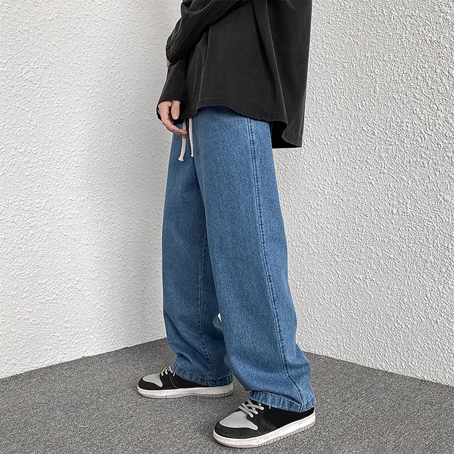 Men’s Baggy Y2K Vintage Jeans – Loose Fit Skateboard Streetwear Denim Pants