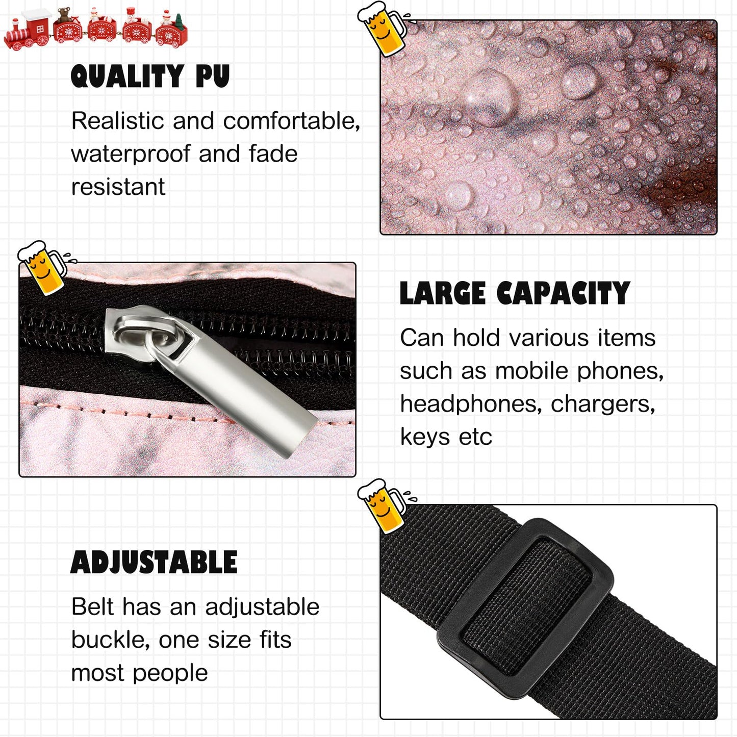Weewooday Beer Belly Waist Bag – Hilarious Novelty Fanny Pack