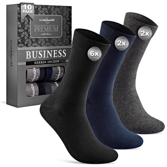 Men’s Business Socks – 10-Pack Breathable Cotton Dress Socks