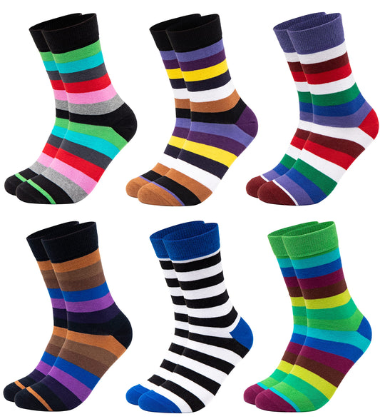 Colorful Men's Socks (6 Pairs) in Cotton