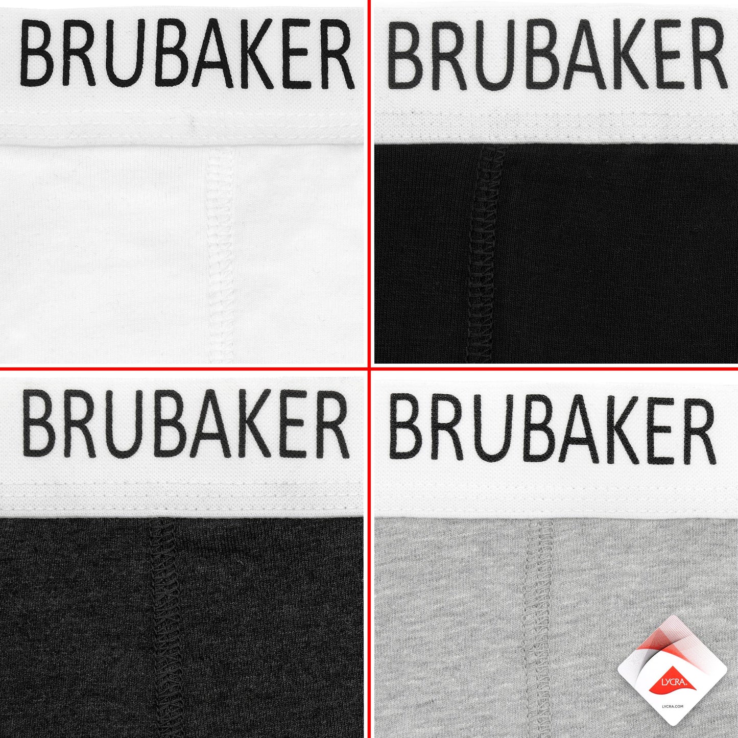 BRUBAKER Women's Panties Cotton Hipster Underwear - Pack of 4