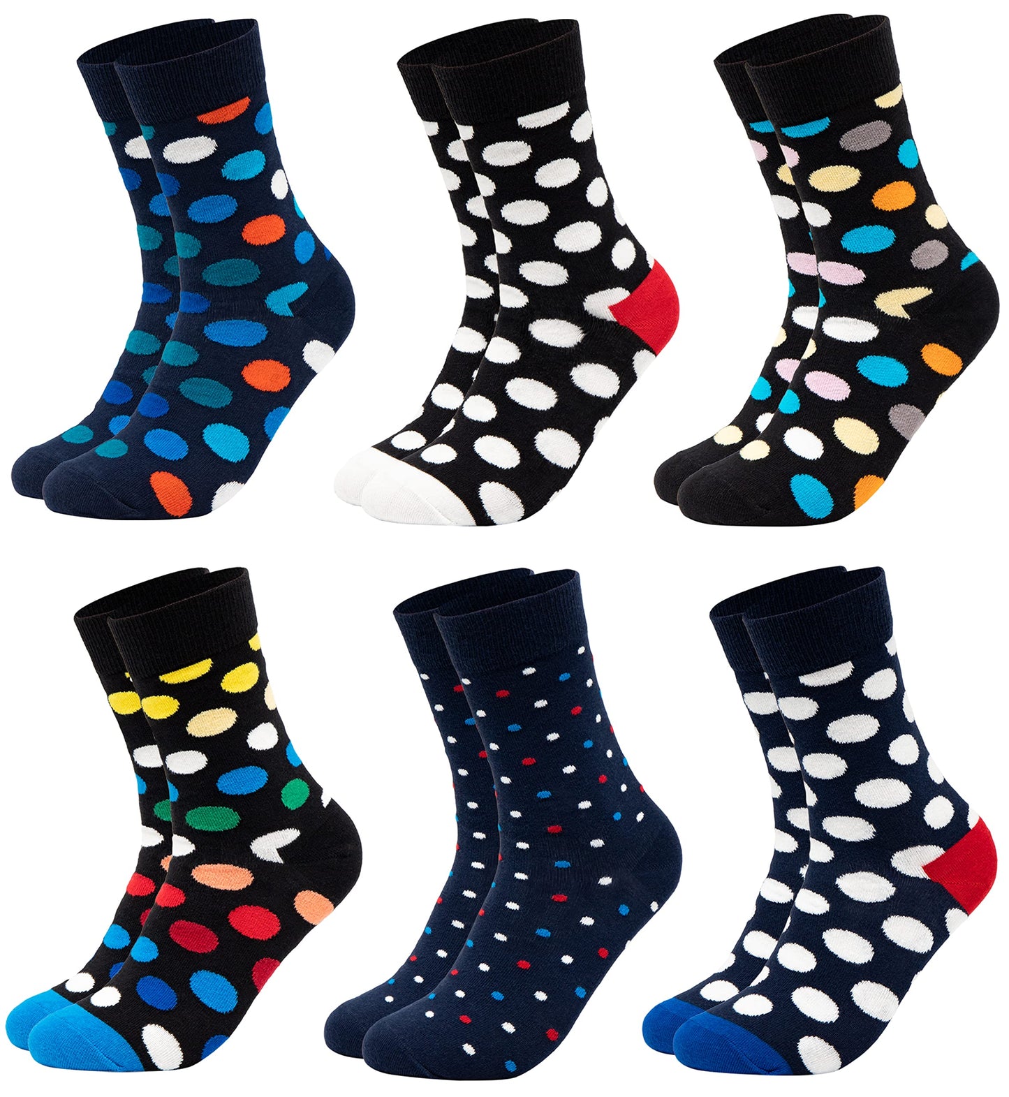 Colorful Men's Socks (6 Pairs) in Cotton