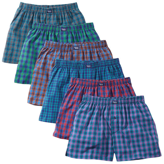 Charles Wilson Men’s Woven Boxer Shorts 6-Pack
