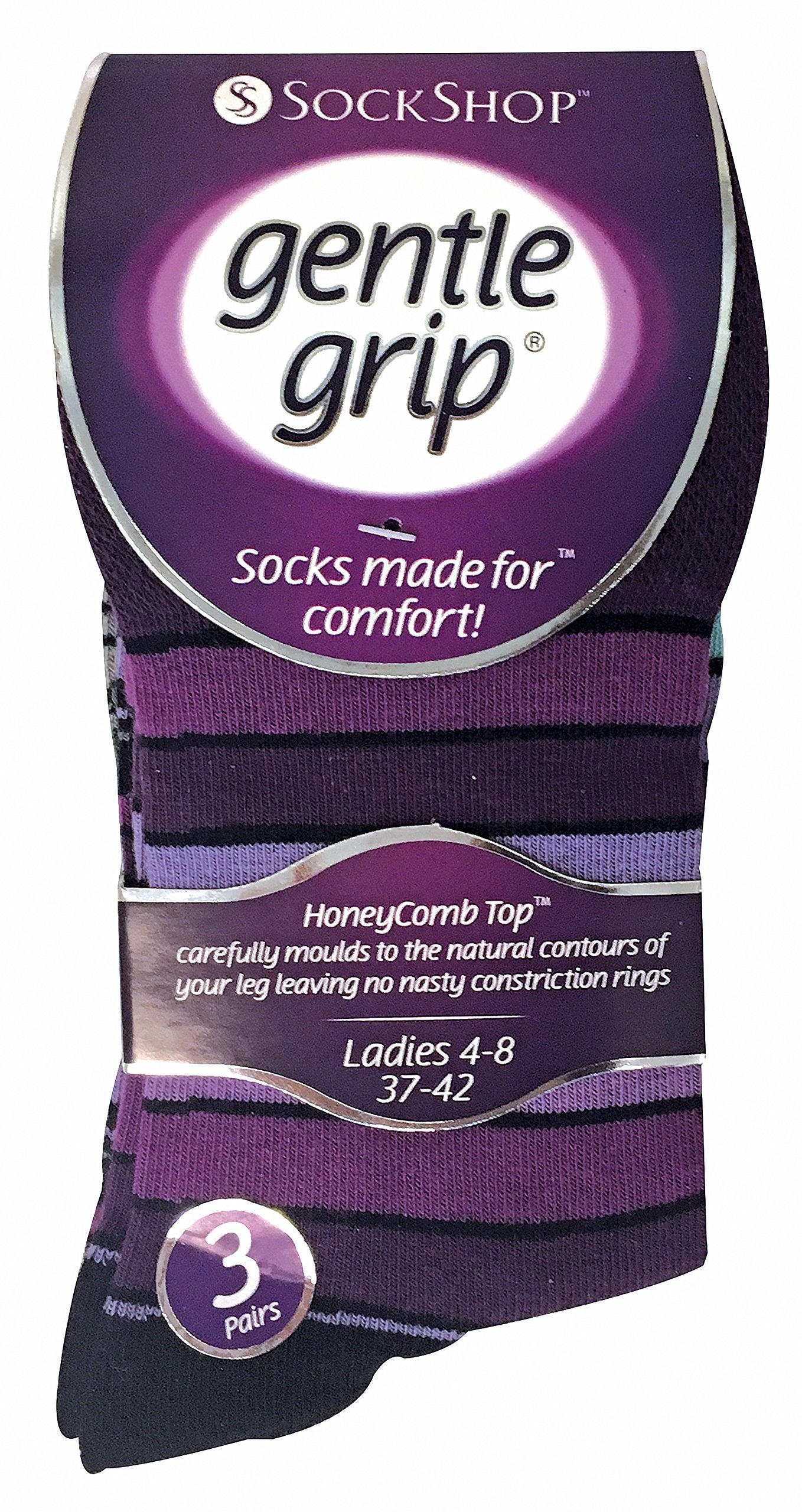6 Pairs Women's Elastic Socks – Soft Cotton Stripe Crew Socks