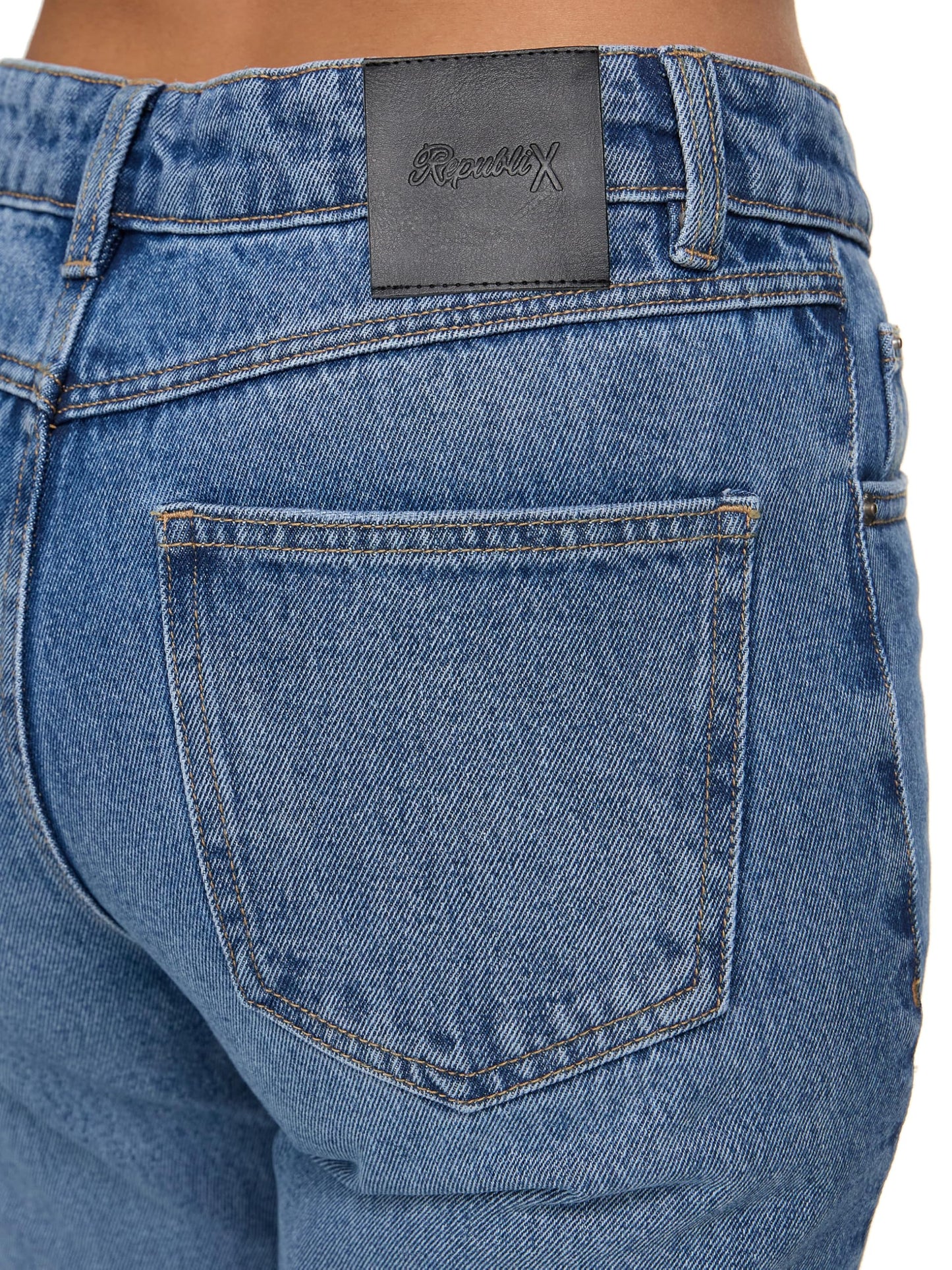 REPUBLIX Women’s Loose Fit Jeans RJ-1002 – Mid-Rise 100% Cotton Denim